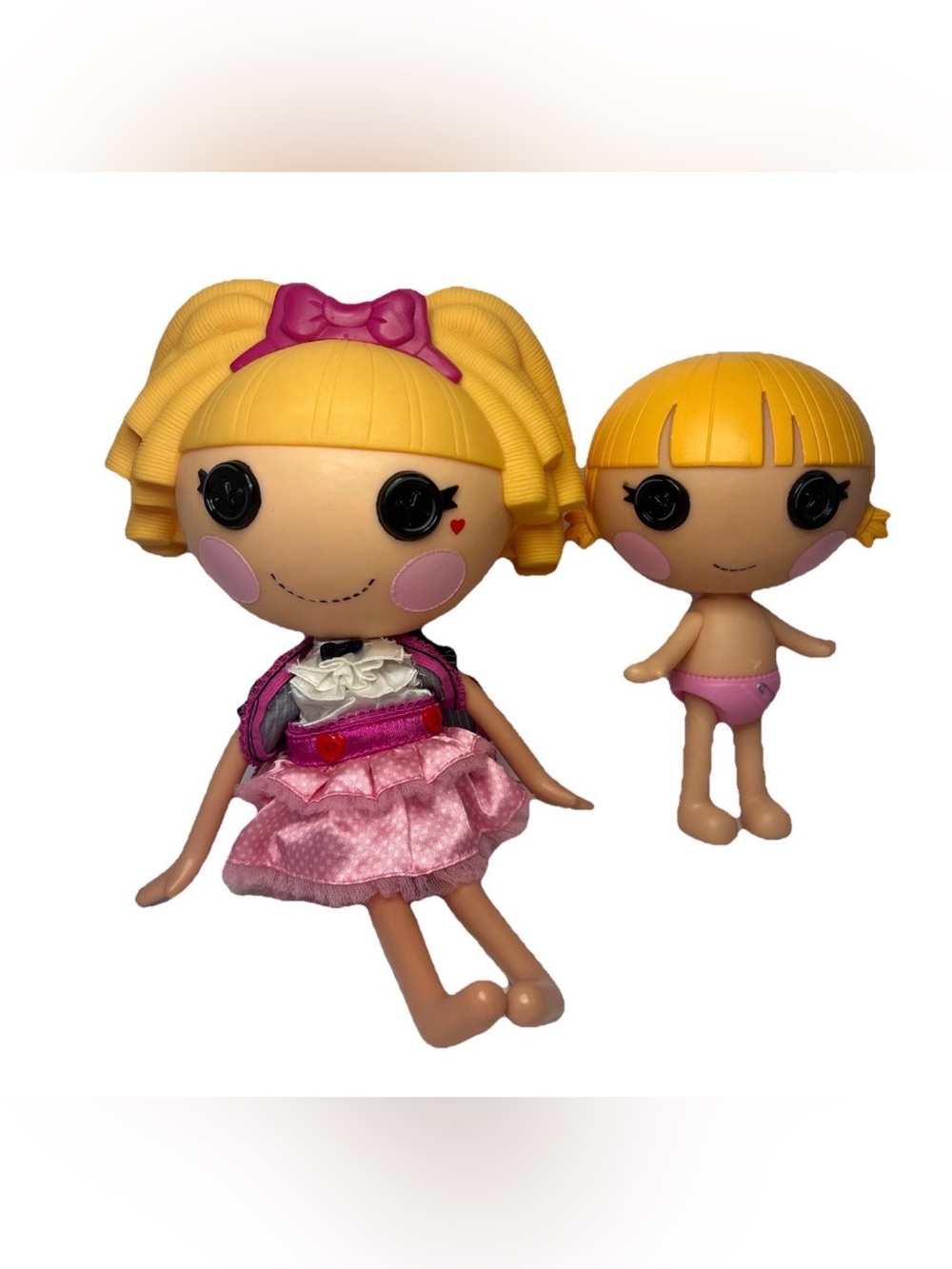 Lalaloopsy Misty Mysterious 12" Full Size Doll  + Littles Doll Sister Tricky 7"